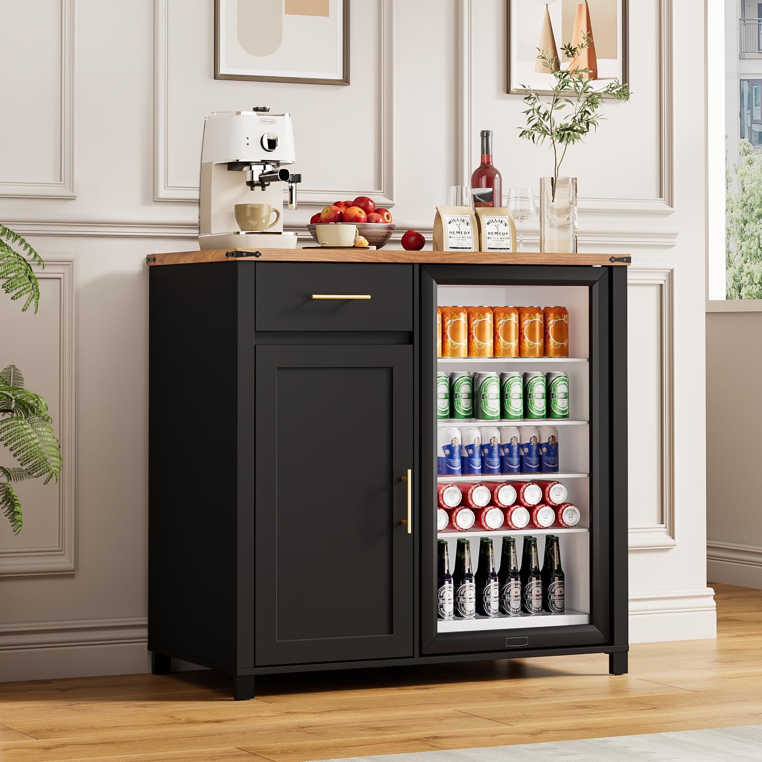 Home Bar And Fridge - Armário de Bar para Café de