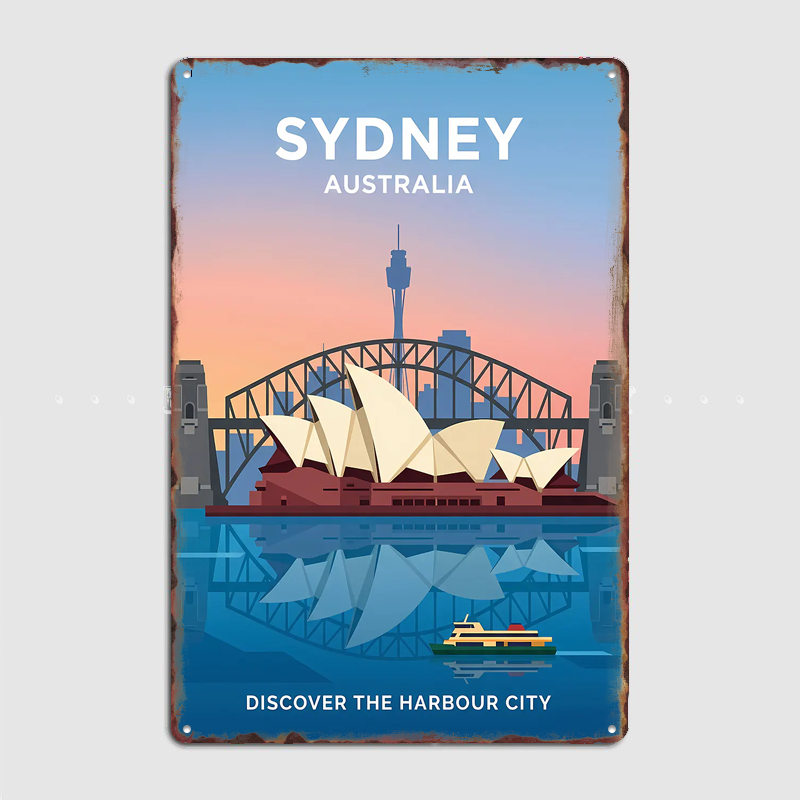 Home Bar Sydney - Pôsteres retrô de cenários turísticos da