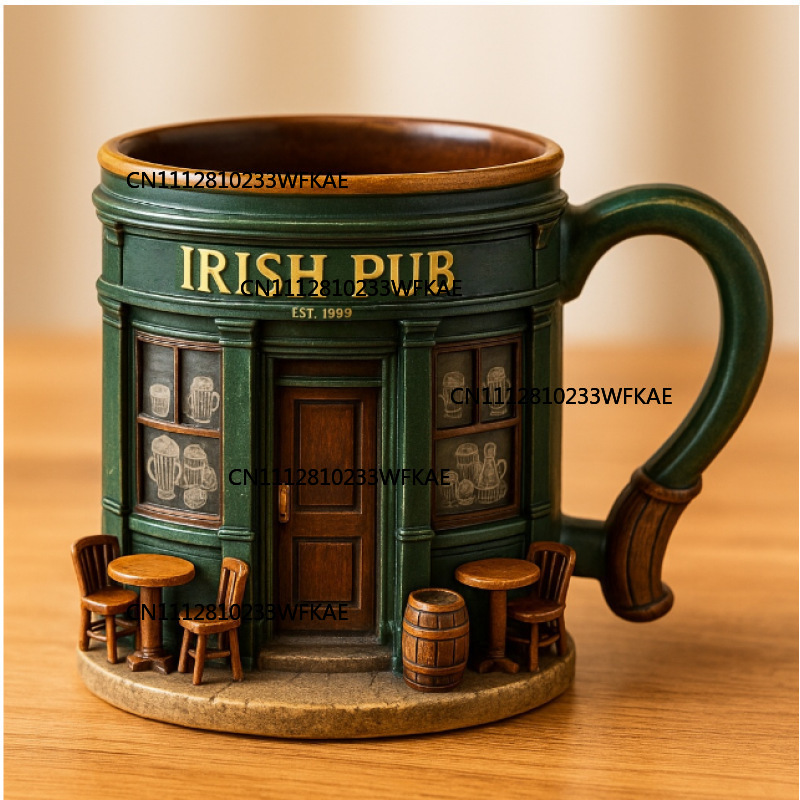 Home Bar And Coffee - Caneca de Aço Inoxidável com Padrão