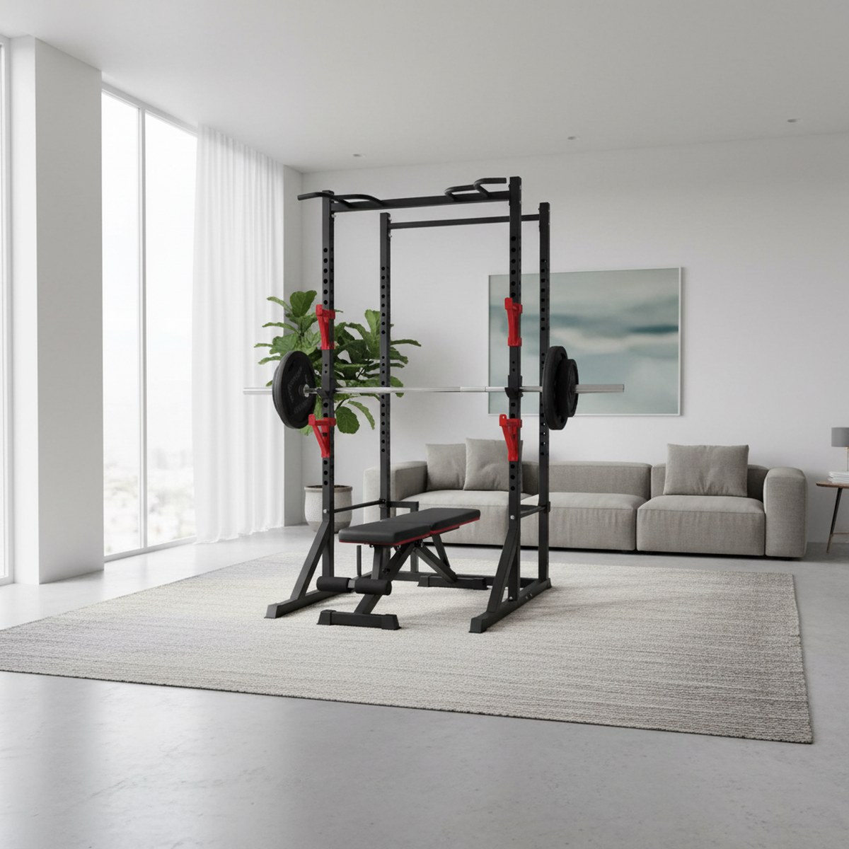 Rack de Força Ajustável com Ba - Home Bar And Gym avaliação e preço