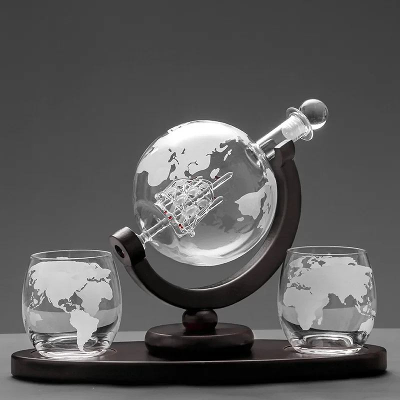 Conjunto de vidro de uísque gl - Decanter Globe Set avaliação e preço