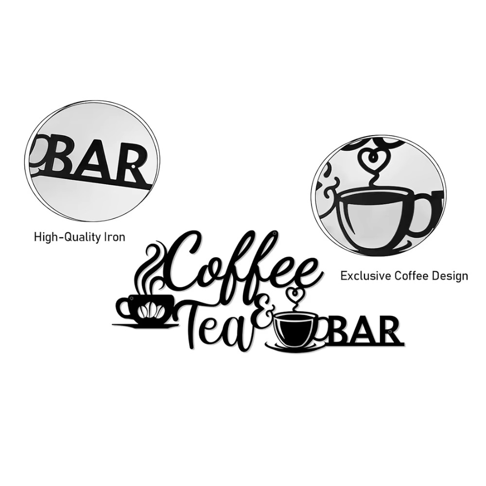 Sinal de metal para bar de caf - Home Bar And Coffee avaliação e preço