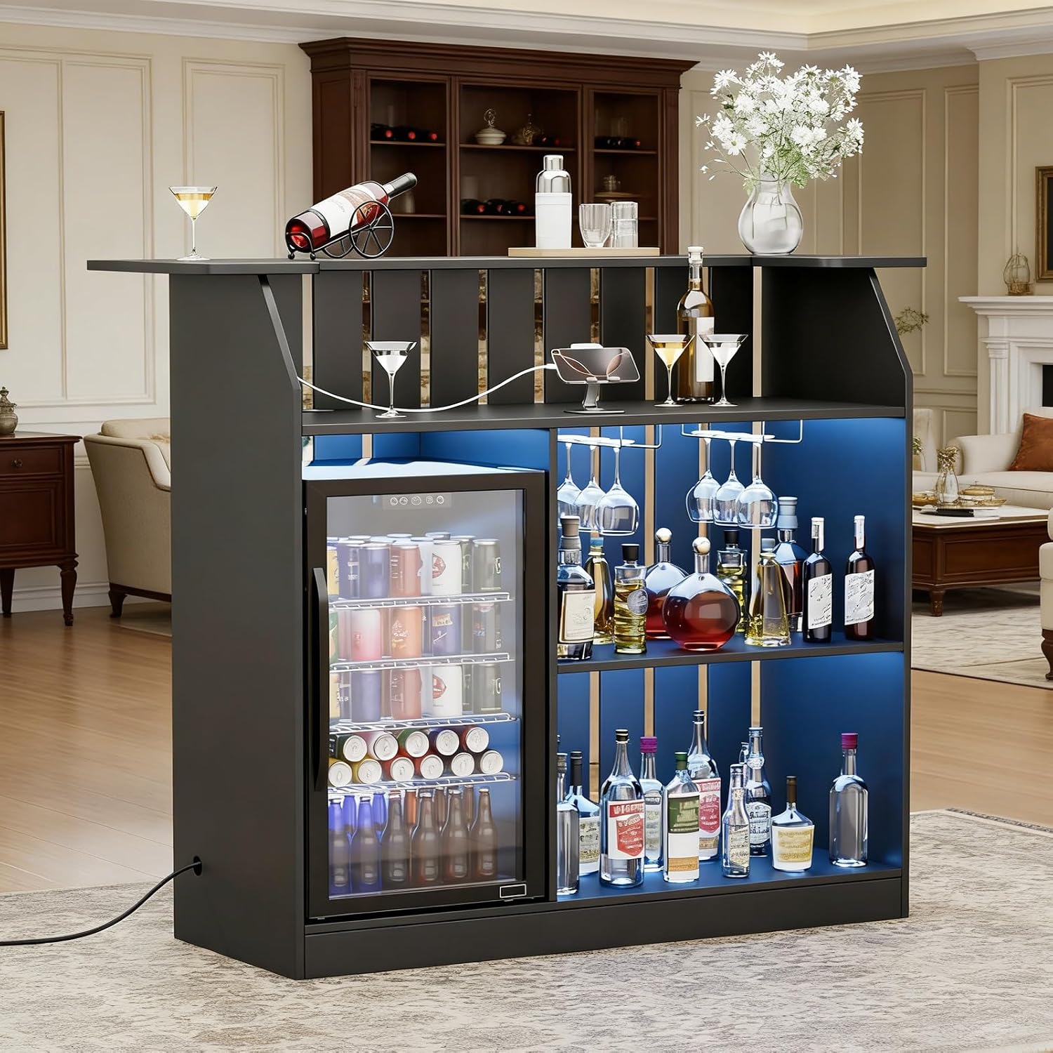 Mesa Bar em Forma de U com Esp - Home Bar And Fridge avaliação e preço