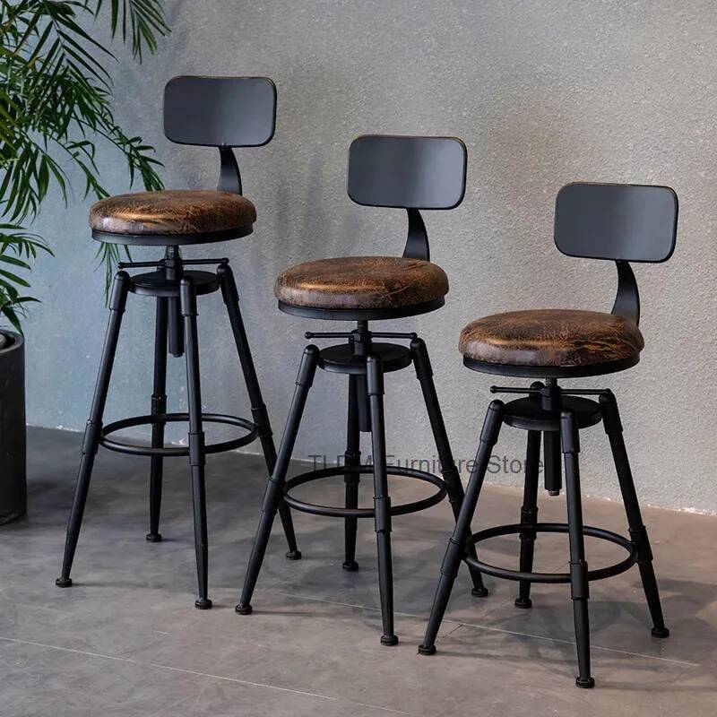 Cadeira de Bar Retrô em Ferro, - Home Bar Seating avaliação e preço