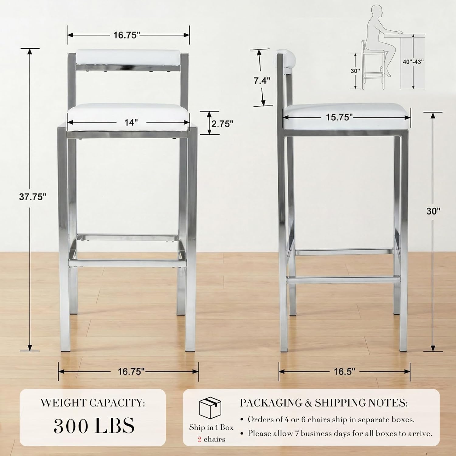 Conjunto de 2 Banquetas de Bar - Home Bar And Counter avaliação e preço
